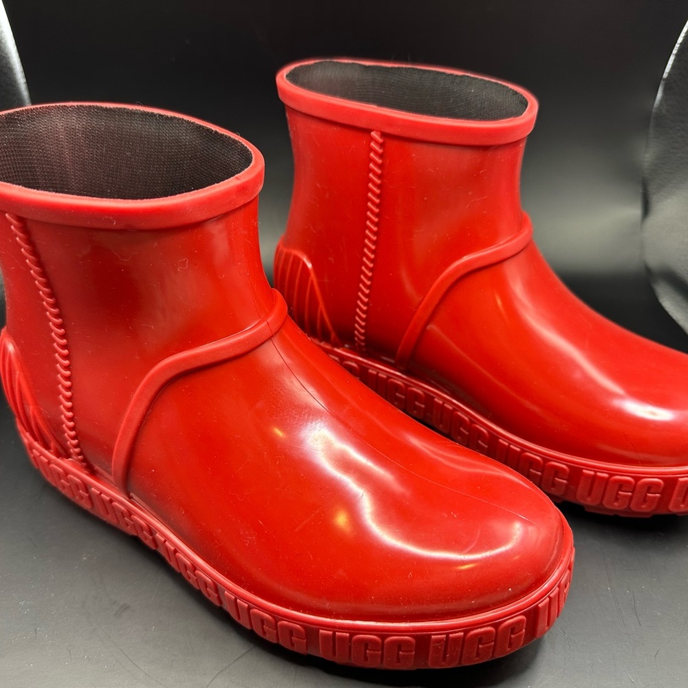 New KIDS SIZE 2 TAFFY Red UGG DRIZLITA TPE RAIN SNOW BOOTS 1130361K - Picture 2 of 11